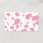 Carte D'accompagnement Ticket de rabat à papier pour vache rose (Dos)