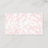 Carte D'accompagnement Ticket de rabat à rabat Peach Peach Pink Chinoiser (Dos)
