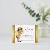 Carte D'accompagnement Ticket de rabat à rabat pour fille ethnique (Debout devant)