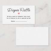 Carte D'accompagnement Ticket de rabat de Baby shower rose moderne (Devant / Derrière)