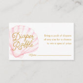 Carte D'accompagnement Ticket de rabat de coquillage rose (Devant)