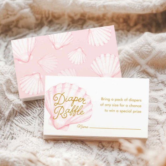 Carte D'accompagnement Ticket de rabat de coquillage rose