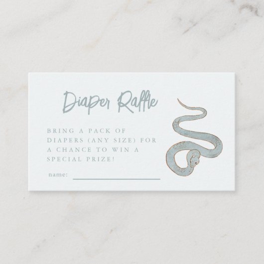 Carte D'accompagnement Ticket de raffe de la couche de serpent (Devant)