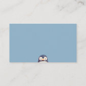 Carte D'accompagnement Ticket de Raffle Penguin Winter Wonderland - Bleu (Dos)