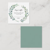 Carte D'accompagnement Ticket de rousseur de couches de verdure rustique (Devant / Derrière)