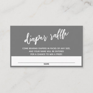 Carte D'accompagnement Ticket de tirage au sort de couche Moyen Gris Fonc