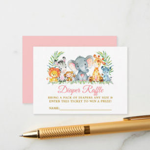 Carte D'accompagnement Ticket de tirage au sort de couche pour Baby Showe