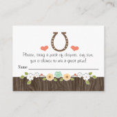 Carte D'accompagnement Ticket de tirage au sort de la couche occidentale  (Dos)