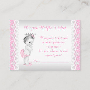 Carte D'accompagnement Ticket de tombola couche princesse