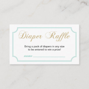 Carte D'accompagnement Ticket de tombola de couche Baby Shower Fille en
