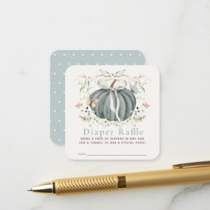 Carte D'accompagnement Ticket de tombola de couche Citrouille Fleurs sauv