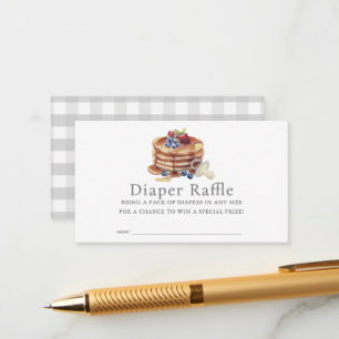 Carte D'accompagnement Ticket de tombola de couche grise Pancakes & Pacif
