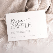 Ticket de tombola de couche Minimaliste Moderne po