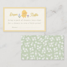 Ticket de tombola de couche pour Baby Shower de po