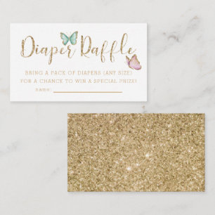 Carte D'accompagnement Ticket de tombola de couche pour Baby Shower Papil