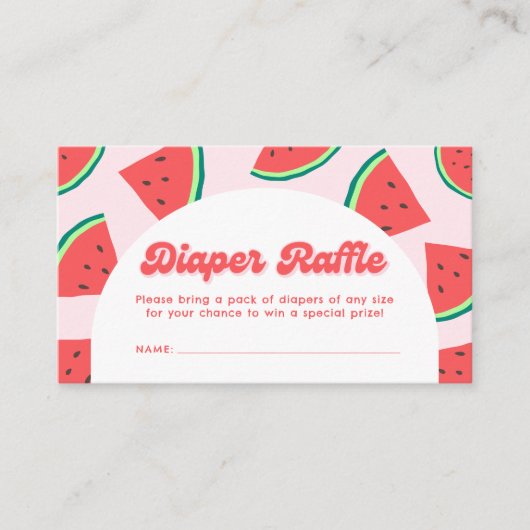 Carte D'accompagnement Ticket de tombola de couche pour Baby Shower Pastè (Devant)
