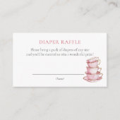 Carte D'accompagnement Ticket de tombola de couche pour Baby Shower Pink  (Devant)