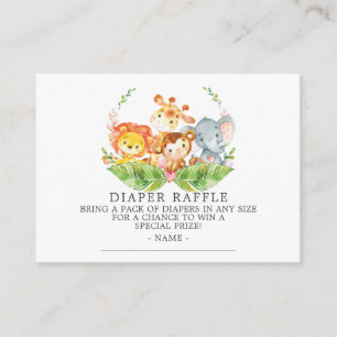 Carte D'accompagnement Ticket de tombola de couche pour Baby Shower Sweet
