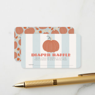 Carte D'accompagnement Ticket de tombola de couche pour bébé Citrouille R