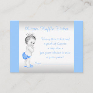 Carte D'accompagnement Ticket de tombola de couche pour bébé garçon