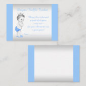 Carte D'accompagnement Ticket de tombola de couche pour bébé garçon (Devant / Derrière)