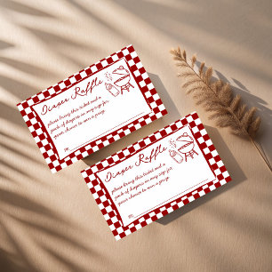 Carte D'accompagnement Ticket de tombola de couche pour bébé q à carreaux