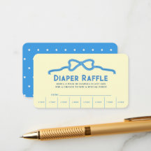 Ticket de tombola de couche pour bébé Shower Baby
