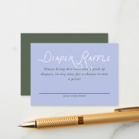 Ticket de tombola de couches pour Baby Shower