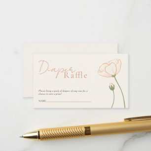 Carte D'accompagnement Ticket de tombola de couches pour Baby Shower Boho