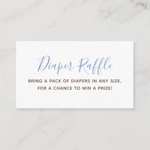 Carte D'accompagnement Ticket de tombola de couches pour Baby Shower garç