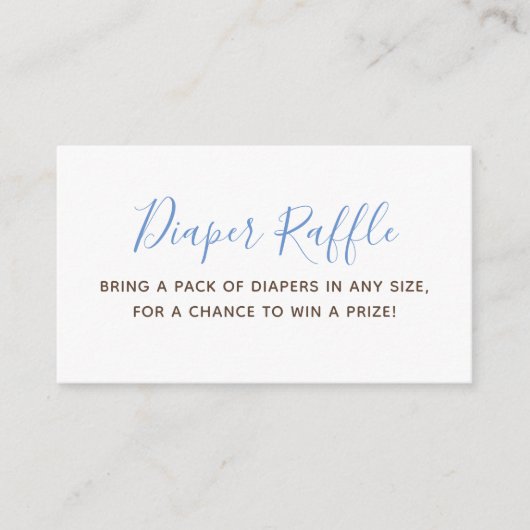 Carte D'accompagnement Ticket de tombola de couches pour Baby Shower garç (Devant)