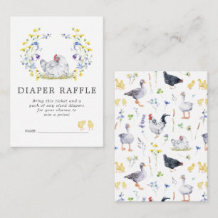 Carte D'accompagnement Ticket de tombola de couches pour Baby Shower   Po