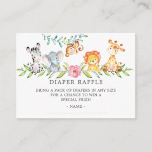 Carte D'accompagnement Ticket de tombola de couches pour Baby Shower Swee