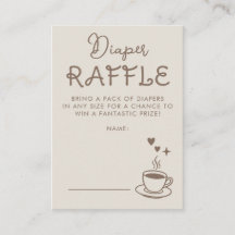 Ticket de tombola de couches pour café Espresso Ba
