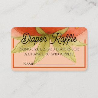 Carte D'accompagnement Ticket de tombola pour couches Strawberry Dreams