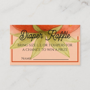 Carte D'accompagnement Ticket de tombola pour couches Strawberry Dreams