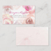 Carte D'accompagnement Ticket Douteux Rose Rose Aquarelle (Devant / Derrière)