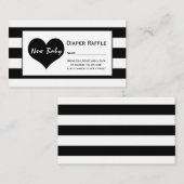 Carte D'accompagnement Ticket moderne chic Baby shower rabat (Devant / Derrière)