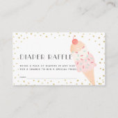 Carte D'accompagnement Ticket Roussette Doré Crème Rose (Devant)