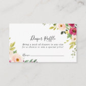 Carte D'accompagnement Ticket vert Pink Blush Floral Diaper (Devant)