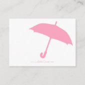 Carte D'accompagnement Tickets à rabat Silhouette Baby shower rose (Dos)