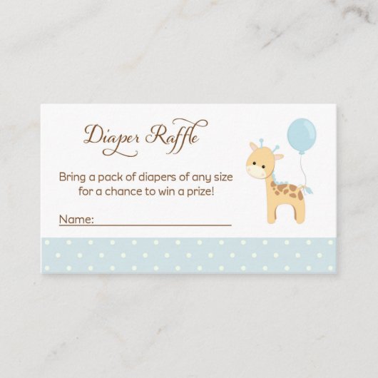 Carte D'accompagnement Tickets au Baby shower de Giraffe (Devant)