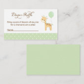Carte D'accompagnement Tickets au Baby shower de Giraffe (Devant / Derrière)