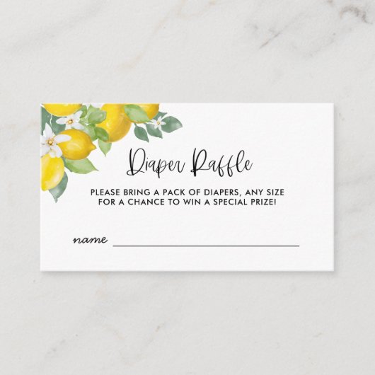 Carte D'accompagnement Tickets au Baby shower de tomates Citrus (Devant)