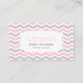 Carte D'accompagnement Tickets de Baby shower de couches rose gris (Dos)