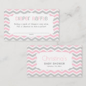Carte D'accompagnement Tickets de Baby shower de couches rose gris (Devant / Derrière)