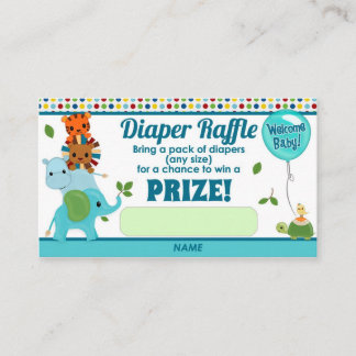 Carte D'accompagnement TICKETS DE Baby shower DIAPER RAFFLE