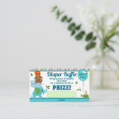 Carte D'accompagnement TICKETS DE Baby shower DIAPER RAFFLE (Debout devant)