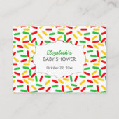 Carte D'accompagnement Tickets de raffle Baby shower de Noël (Dos)