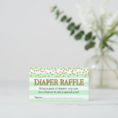 Carte D'accompagnement Tickets de raffle Mint Green Aqua Gold Diaper (Debout devant)